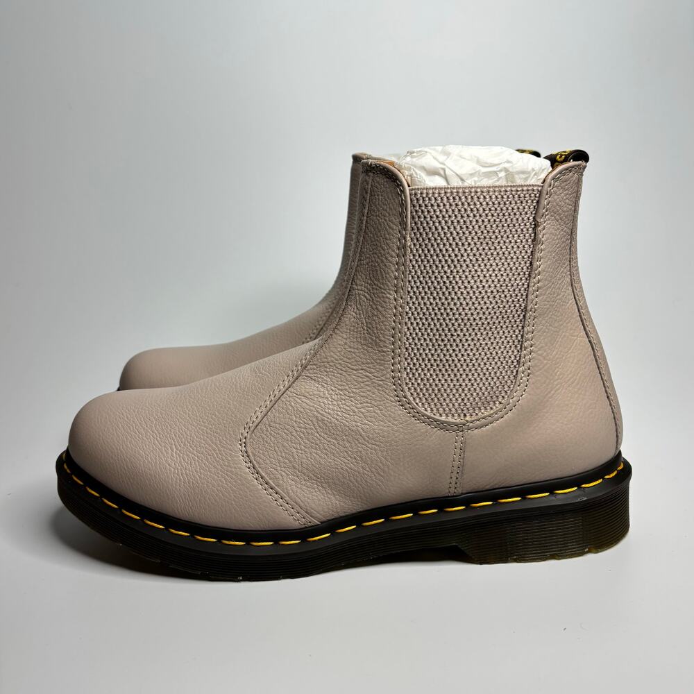 Dr. Martens Women's 2976 Virginia Leather Chelsea Boot in Vintage Taupe - Picture 2 of 9